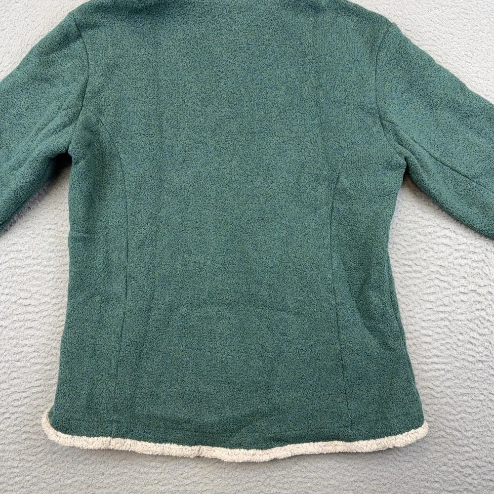 Kuhl Jacket Womens Medium Green Alfpaca Fleece Full Zip Hooded Sherpa Lined